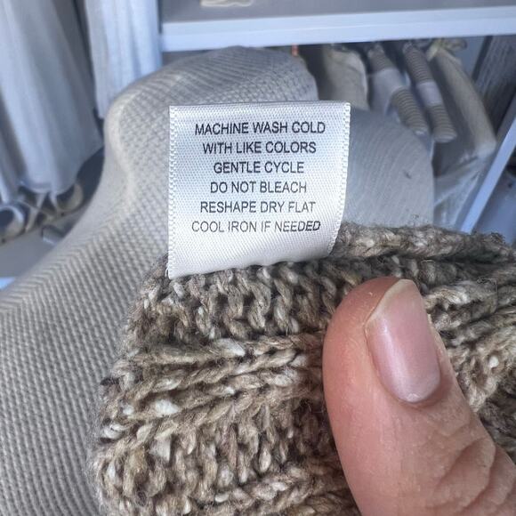 Maurice's Women's Size 1X Tan Button Up Coatigan Sweater w/ Lined Hood # 3224 - Picture 5 of 6